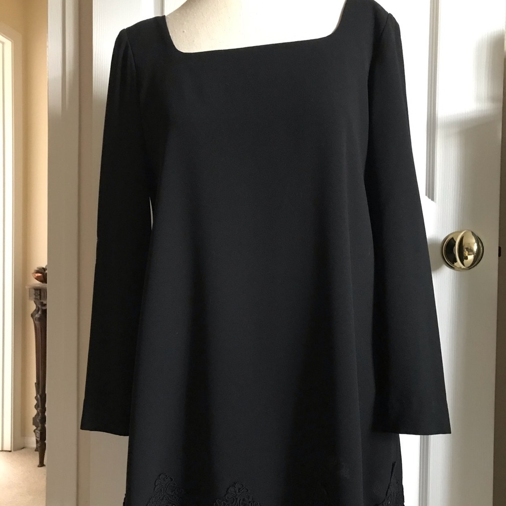 Vintage Liz Claiborne Lace-Trimmed Layered Cocktail Dress
